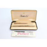 Vintage PARKER 61 Rolled Gold FOUNTAIN PEN w/ Gold Plate Nib, Pencil, Box Etc Vintage PARKER 61