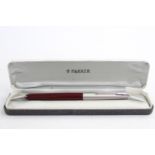 Vintage PARKER 51 Burgundy FOUNTAIN PEN w/ Brushed Steel Cap WRITING Boxed Vintage PARKER 51