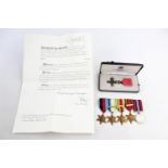 WW2 Mounted Medal Group w/ Boxed M.B.E & Certificate Inc WW2 Stars Named Etc Inc WW2 Stars Named