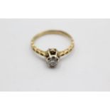 18ct gold diamond solitaire ring (2.7g) Size N