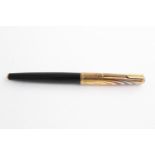 Vintage PARKER 61 Black FOUNTAIN PEN w/ Rolled Gold Cap WRITING Vintage PARKER 61 Black FOUNTAIN PEN