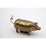 Antique / Vintage HABERDASHERY Novelty Tape Measure Pig Design w/ Rotating Tail Length - 6cm In