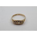 18ct gold antique diamond gypsy ring with Birmingham 1818 hallmarks (1.5g) Size M