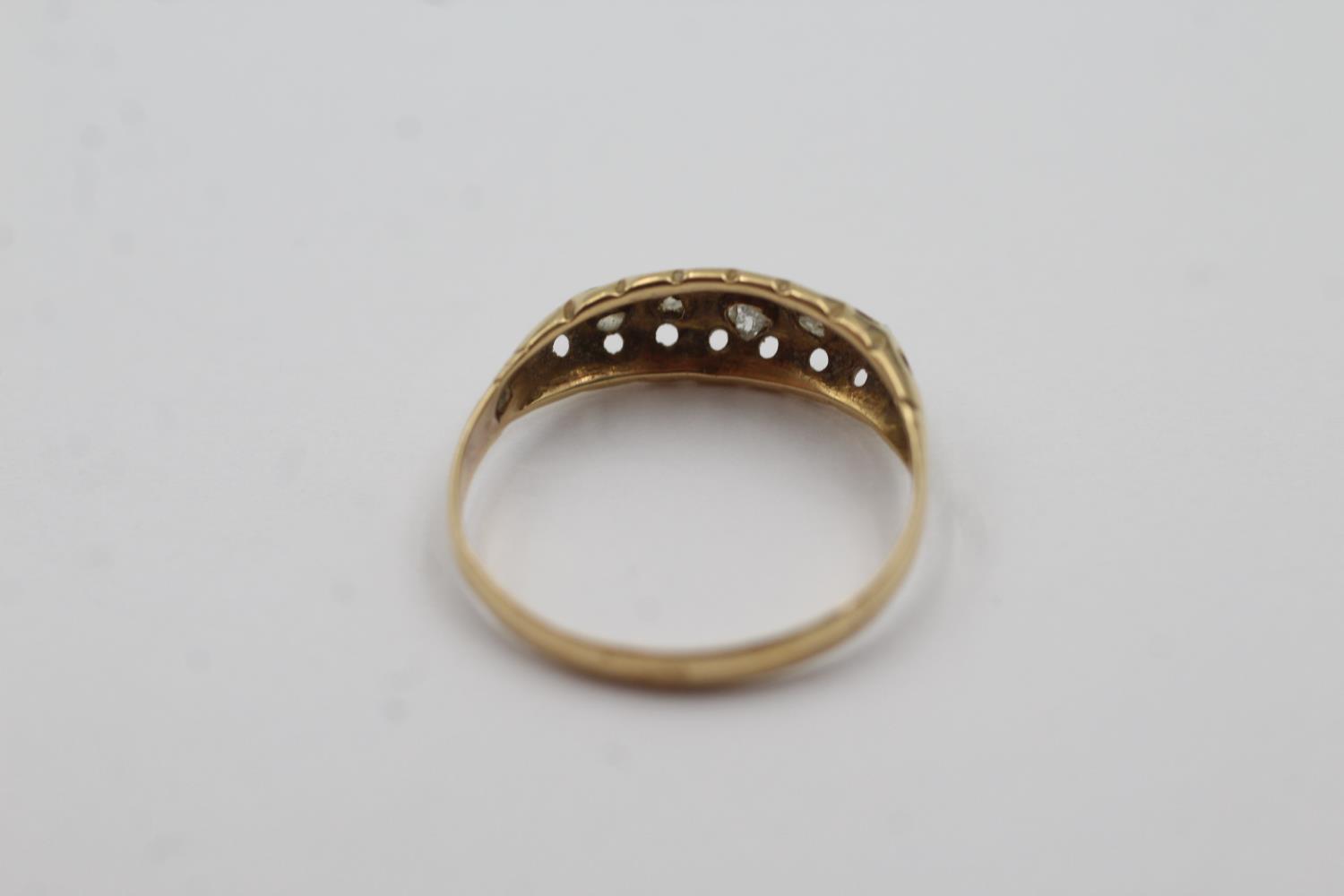 18ct gold antique diamond gypsy ring with Birmingham 1818 hallmarks (1.5g) Size M - Image 4 of 4