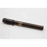 Vintage WATERMAN Ideal Brown Retractable FOUNTAIN PEN w/ 9ct Gold Banding, Vintage WATERMAN Ideal