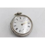 Vintage Gents .925 SILVER Open Face POCKET WATCH (129g) Vintage Gents Hallmarked .925 Open Face