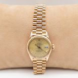 Ladies 18ct rose gold ROLEX  Superlative Datejust wristwatch dated 1974 with very little wear or