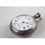 .925 silver cased rare gent's vintage combination open face pocket stopwatch hand wind/pin set hands