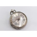 Vintage Gents .999 SILVER Open Face POCKET WATCH WORKING (90g) Vintage Gents Hallmarked .999 Open