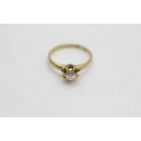 15ct gold diamond solitaire ring (1.3g) size F