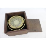 Vintage Brass Fluid Filled COMPASS Marked John Lilley & Son Ltd North Shields In Wooden Box UNTESTED