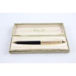 Vintage PARKER 51 Black FOUNTAIN PEN w/ Rolled Gold Cap WRITING Boxed Vintage PARKER 51 Black