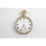 Vintage Gents Limit Rolled Gold Open Face POCKET WATCH WORKING (106g) Vintage Gents Limit Rolled