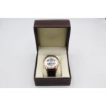 Gents EARNSHAW Mechanical Rose Gold Tone WRISTWATCH Automatic WORKING Boxed Gents EARNSHAW