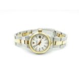 Ladies' Bi-metal ROLEX Oyster Perpetual date 26mm case fully working with no stretch to bracelet