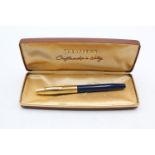 Vintage SHEAFFER Imperial Navy FOUNTAIN PEN w/ 14ct Gold Nib WRITING Boxed , Vintage SHEAFFER
