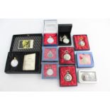 10 x Assorted Gents Collectors POCKET WATCHES Quartz Boxed Inc. Remy Martin Etc. Assorted Gents