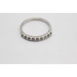 14ct white gold diamond half eternity ring (1.7g) size N