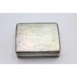 Antique / Vintage .925 STERLING SILVER Snuff Trinket Box w MOP Carved Panels 75g XRF TESTED FOR