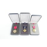 3 x Assorted Vintage AMERICAN Military Medals Inc Navy Cross, Legion of Merit In vintage condition