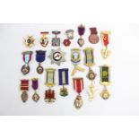 20 x Assorted Vintage MEDALS / JEWELS Inc Masonic, R.A.O.B, Enamel Etc In vintage condition Signs of