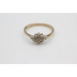9ct gold vintage diamond solitaire ring (1.6g) Size N