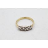 18ct gold five stone diamond ring (2.1g) Size K