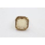 14ct gold citrine cocktail ring (8.1g) Size K