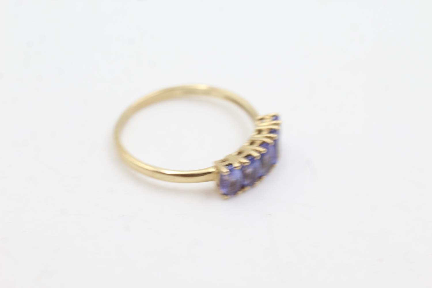 9ct gold tanzanite fronted ring (1.7g) Size Q - Image 4 of 5