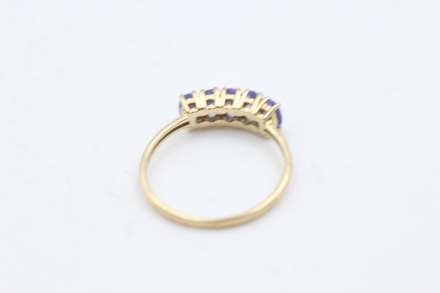 9ct gold tanzanite fronted ring (1.7g) Size Q - Image 3 of 5