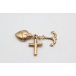 9ct gold love, faith & hope charm (1g)