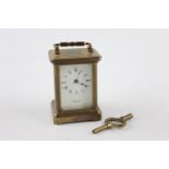 Vintage ANGELUS Miniature Brass Cased CARRIAGE CLOCK Key-Wind Vintage ANGELUS Miniature Brass