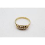 18ct gold diamond five stone ring (2.6g) Size O