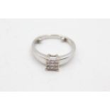 18ct white gold diamond dress ring (3.8g) Size N