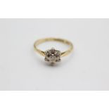 18ct gold diamond dress ring (2.2g) Size M