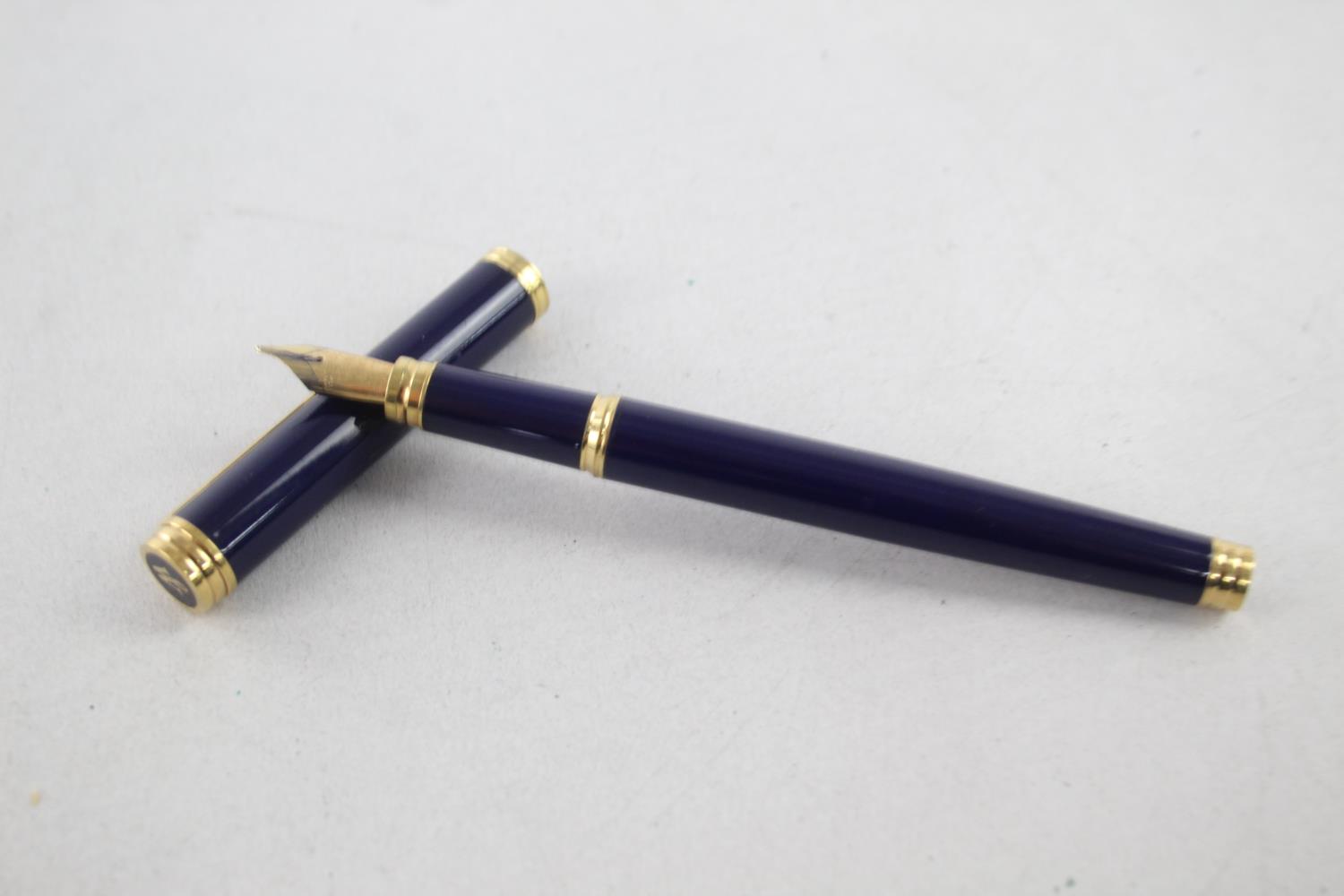 Vintage WATERMAN Le Man 100 Opera Blue FOUNTAIN PEN w/ 18ct Gold Nib WRITING Vintage WATERMAN Le Man