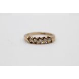 9ct gold diamond fronted ring (2.1g) Size L