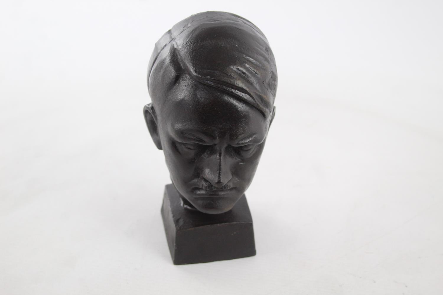 Vintage Heavy Cast Bronze Bust of Adolf Hitler (2298g) Height - In vintage condition Signs of