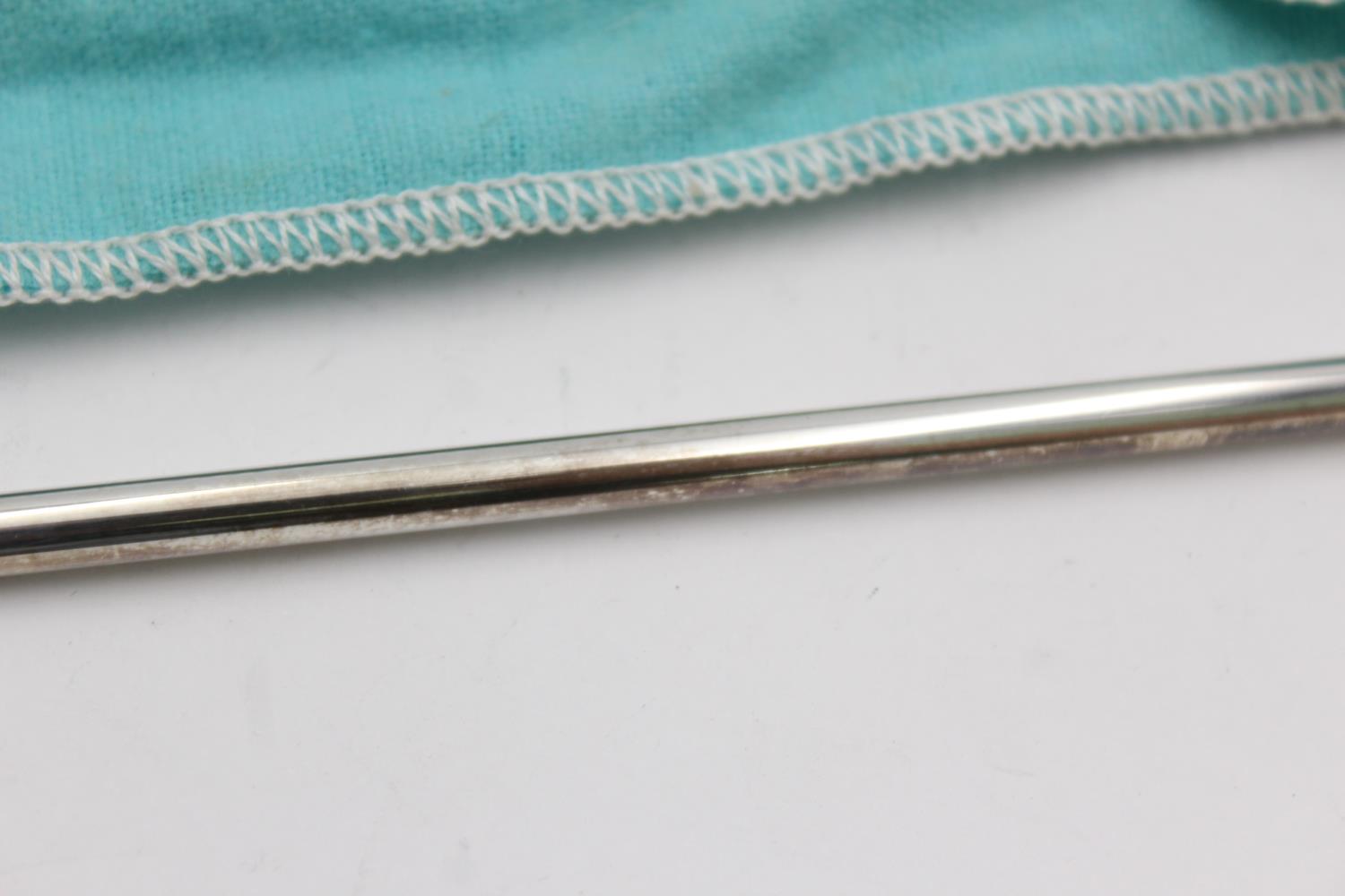 TIFFANY & CO. Stamped .925 STELRING SILVER Plain Drinking Straw (9g) Length - 19.2cm In previously - Bild 3 aus 4