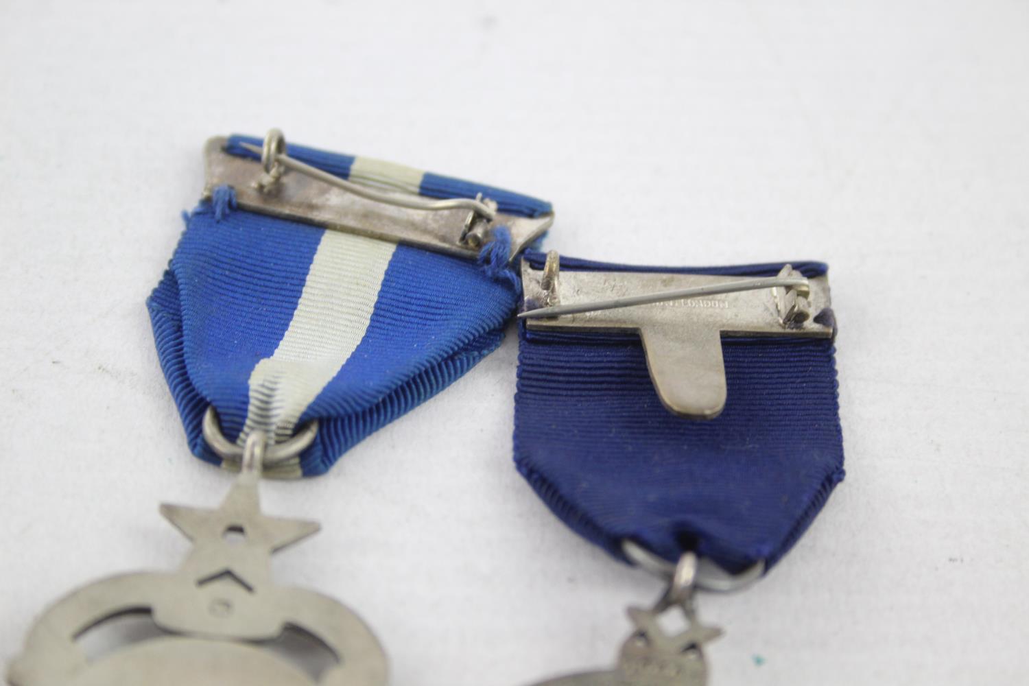 2 x Vintage Hallmarked .925 STERLING SILVER Masonic Jewels / Medals (75g) Inc Hospital Jewel, - Bild 5 aus 5