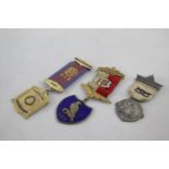 3 x Vintage Hallmarked .925 STERLING SILVER Masonic & RAOB Jewels / Medals 108g Inc President,