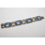 Silver Ges Gesch Cutwork Bracelet (38g)