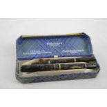 Vintage WATERMAN Ideal Brown FOUNTAIN PEN w/ 14ct Gold Nib, Pencil, Box Etc Vintage WATERMAN Ideal