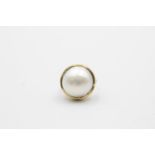 9ct gold pearl dress ring (6g) Size Q