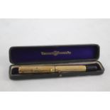 Vintage WATERMAN Ideal Rolled Gold FOUNTAIN PEN w/ 14ct Gold Nib WRITING Boxed Vintage WATERMAN