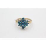 9ct gold apatite dress ring (3.2g) Size O