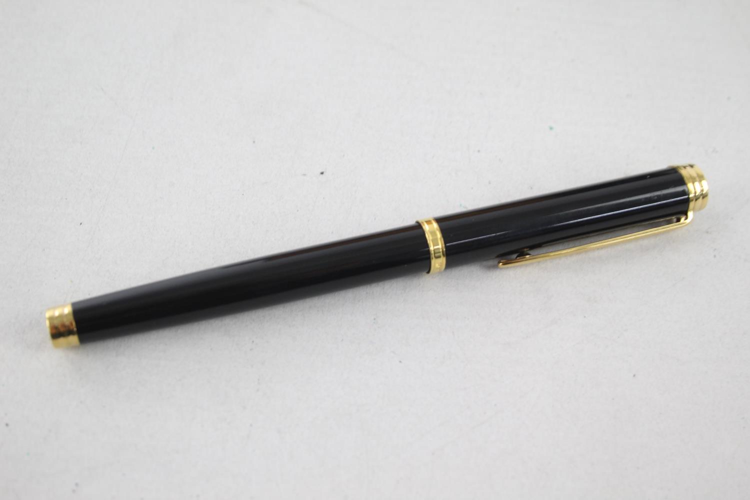 WATERMAN Ideal Black Lacquer FOUNTAIN PEN w/ 18ct Gold Nib WRITING Boxed WATERMAN Ideal Black - Image 5 of 8