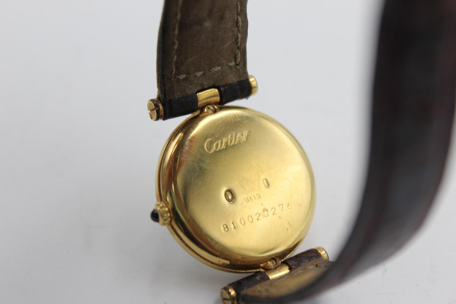 Ladies CARTIER 18ct GOLD WRISTWATCH HEAD Quartz On Original Strap CARTIER 18ct GOLD WRISTWATCH - Bild 4 aus 4