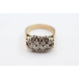 9ct gold diamond dress ring (5.4g) Size O