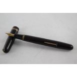 Vintage MABIE TODD Swan Self Filler Brown FOUNTAIN PEN w/ 14ct Gold Nib WRITING Vintage MABIE TODD